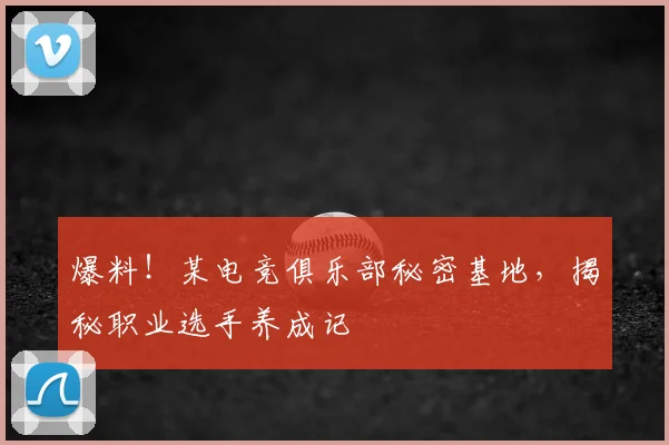 爆料!某电竞俱乐部秘密基地,揭秘职业选手养成记